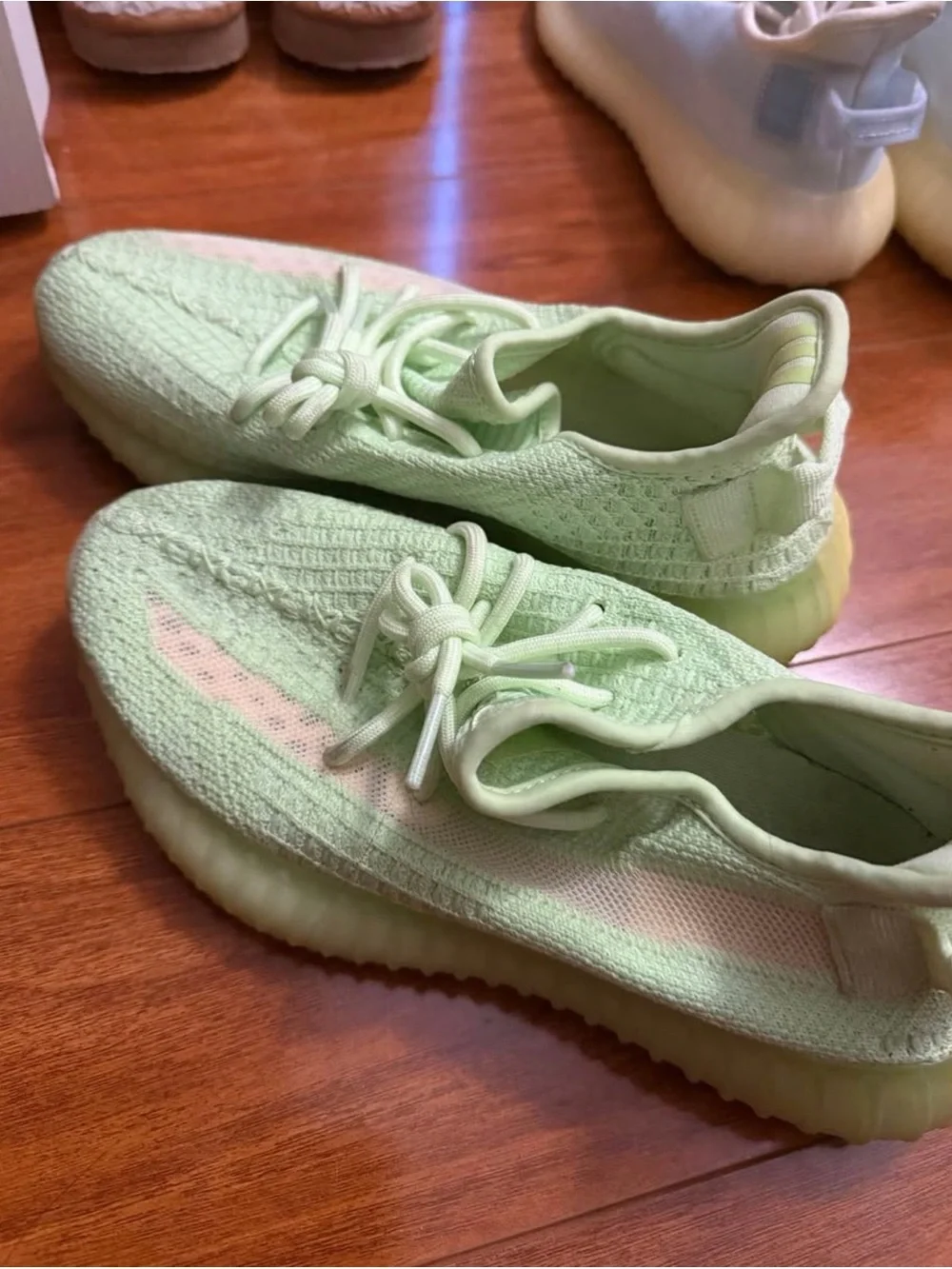 Yeezy Boost 350 V2 Signal Green Primeknit Sneakers